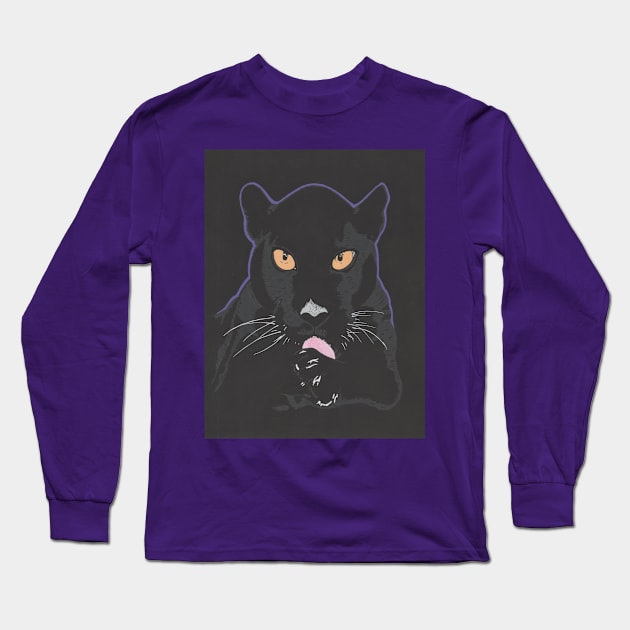 Black Panther Long Sleeve T-Shirt by ill_imaginations